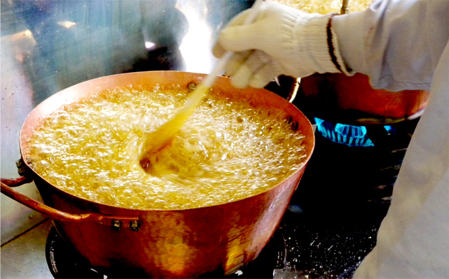 銅鍋直火製法